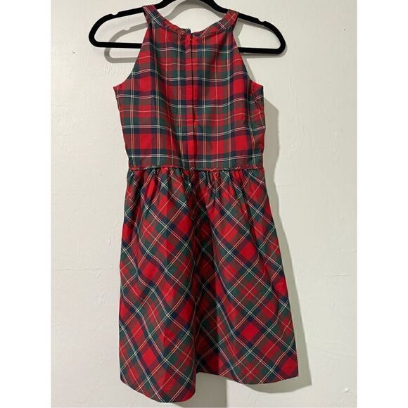 Vineyard Vines tartan Plaid Girl dress sleeveless red and green 14 - Picture 6 of 6